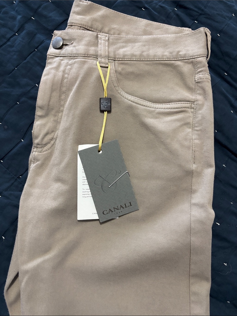 Canali Men's Taupe Chinos